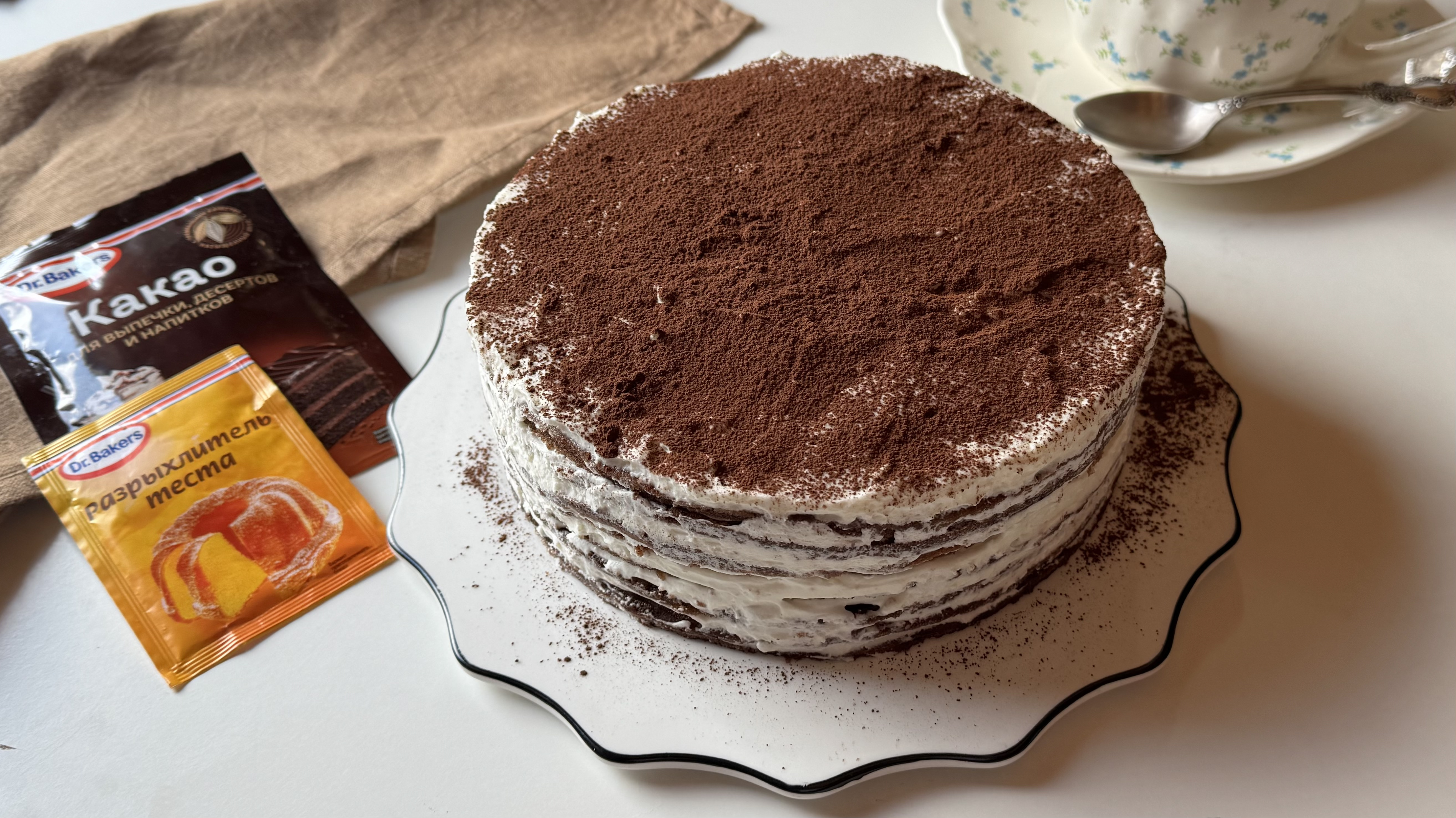 Фото рецепта быстрый торт в сквороде