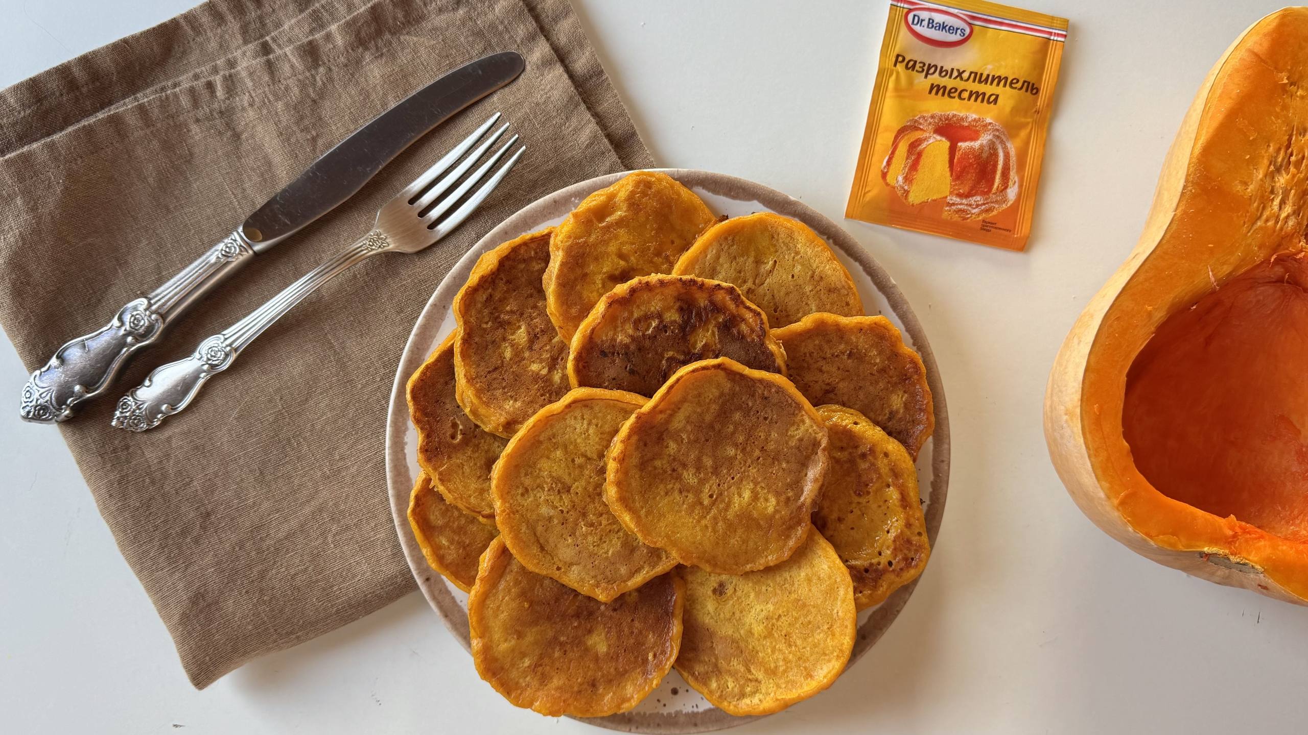 Фото рецепта старинный рецепт оладий из тыквы