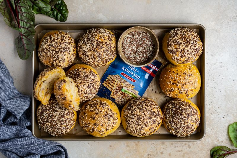 Фото рецепта зерновые булочки с морковью