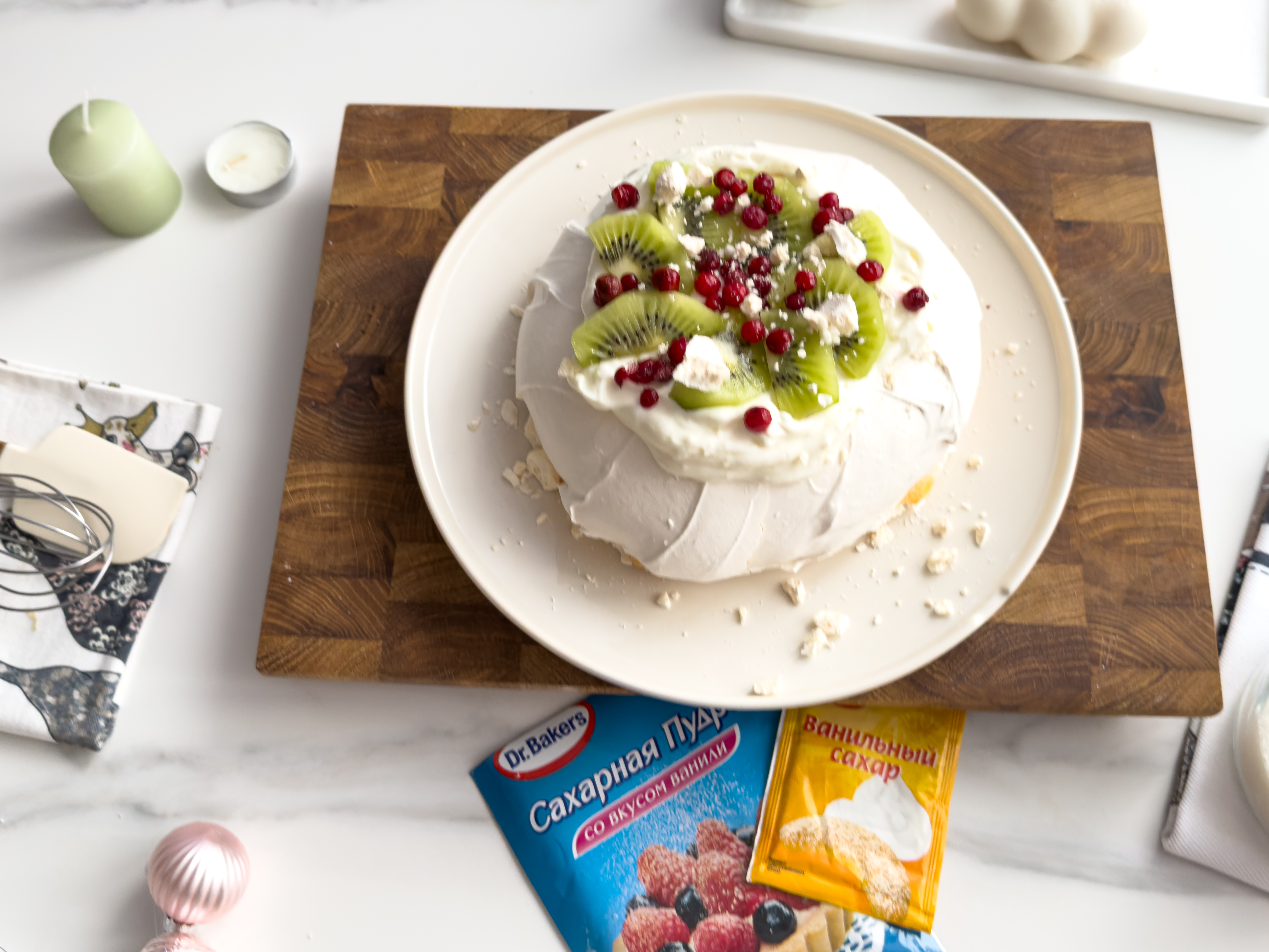 Фото рецепта «павлова» с киви