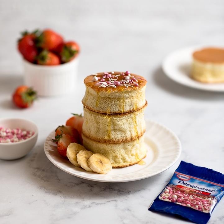 Фото рецепта японские панкейки с декором