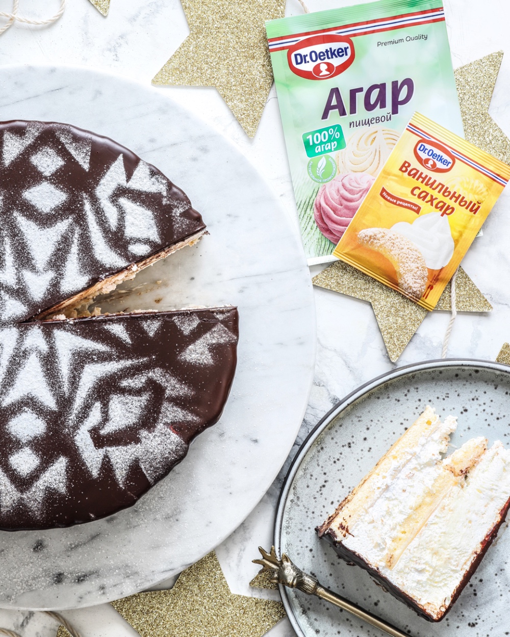 Фото рецепта торт птичье молоко