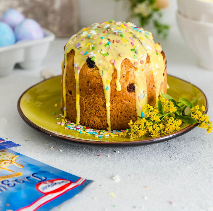 Фото рецепта творожный пасхальный кулич