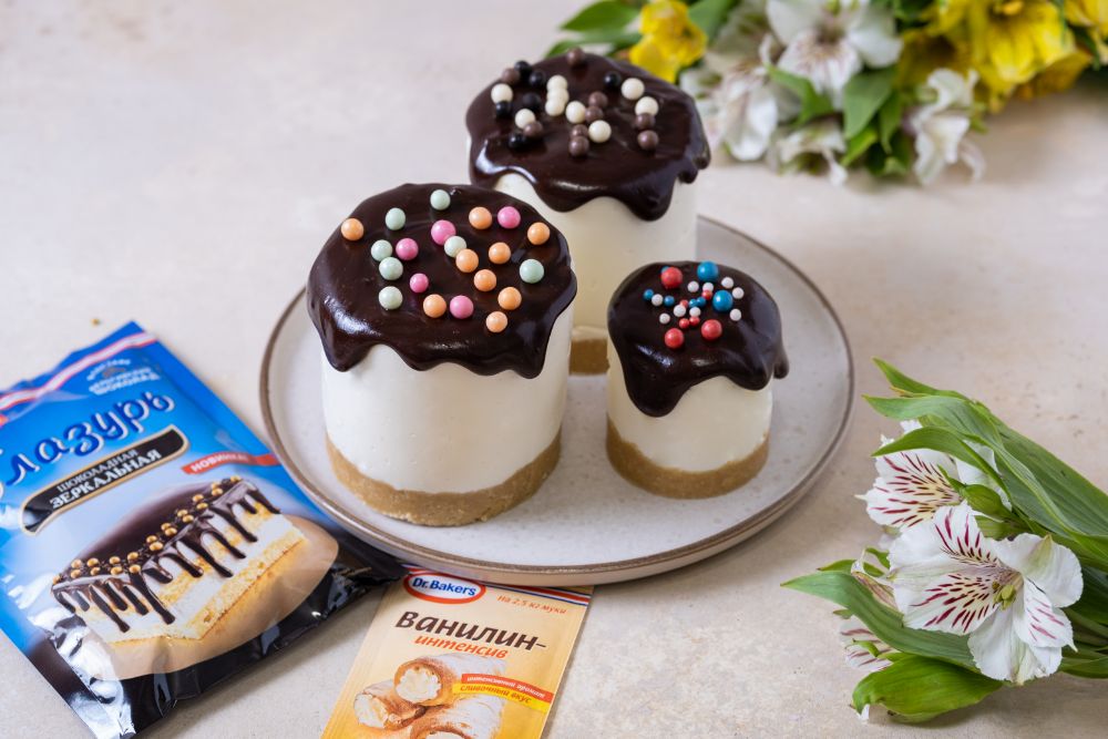 Фото рецепта творожный кулич без выпечки