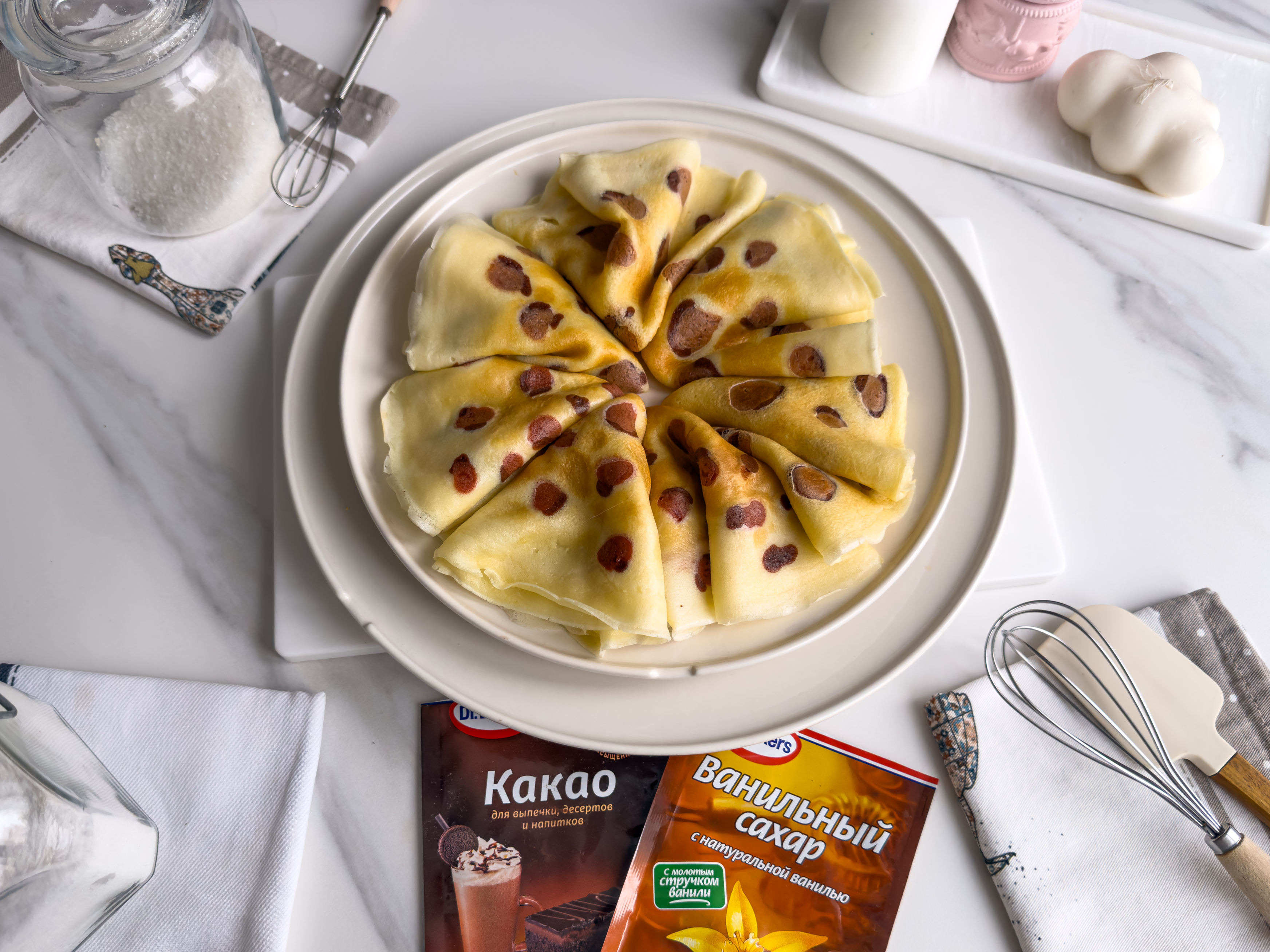 Фото рецепта пятнистые блины