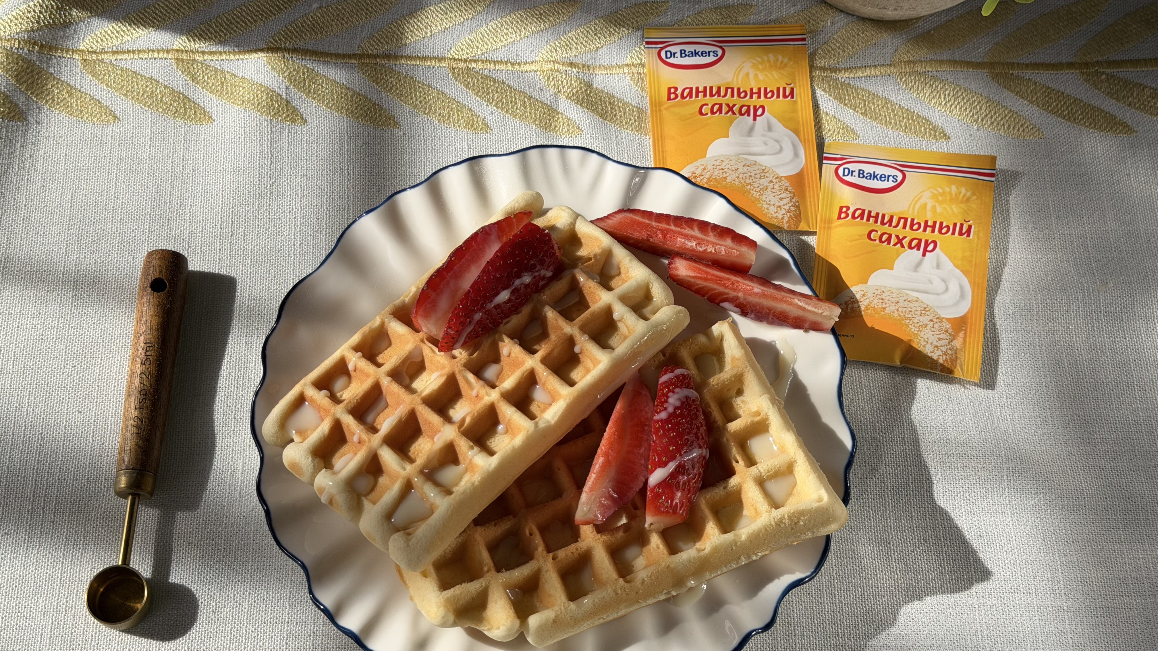 Фото рецепта мягкие вафли в электровафельнице