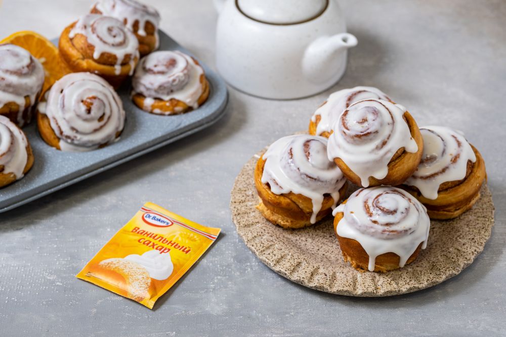 Фото рецепта апельсиновые булочки с корицей