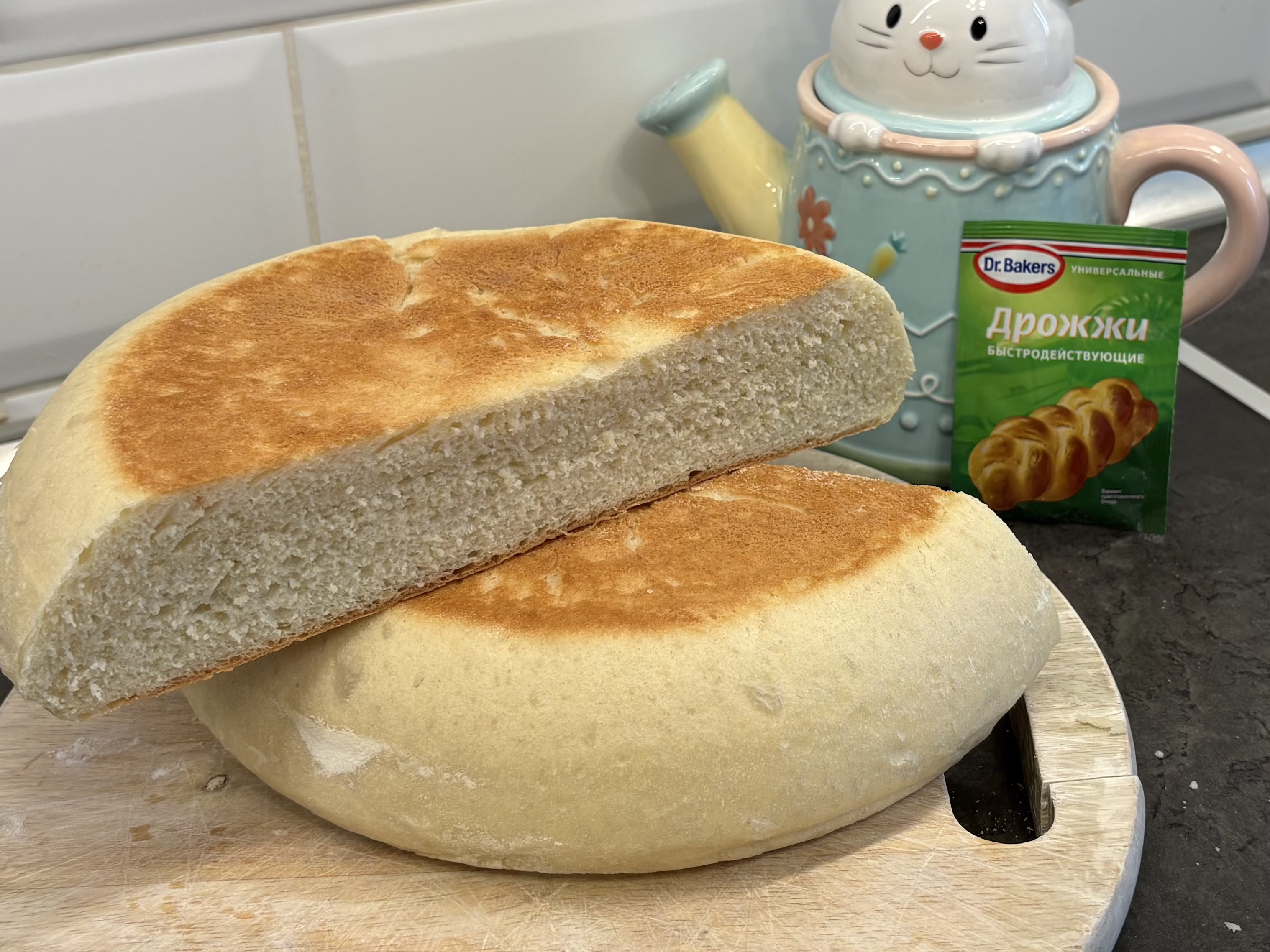 Фото рецепта хлеб на сковороде