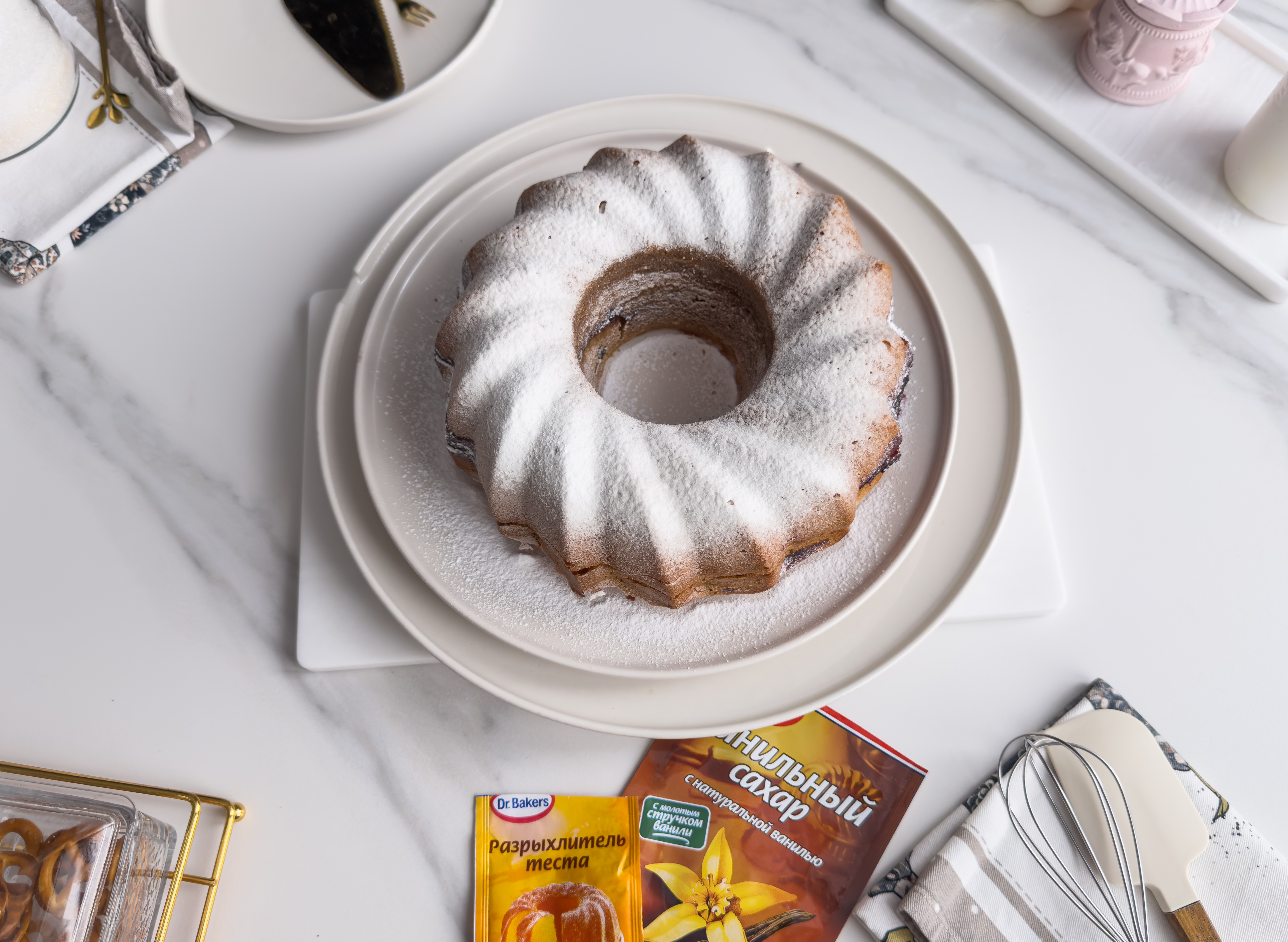 Фото рецепта постный пирог с вареньем