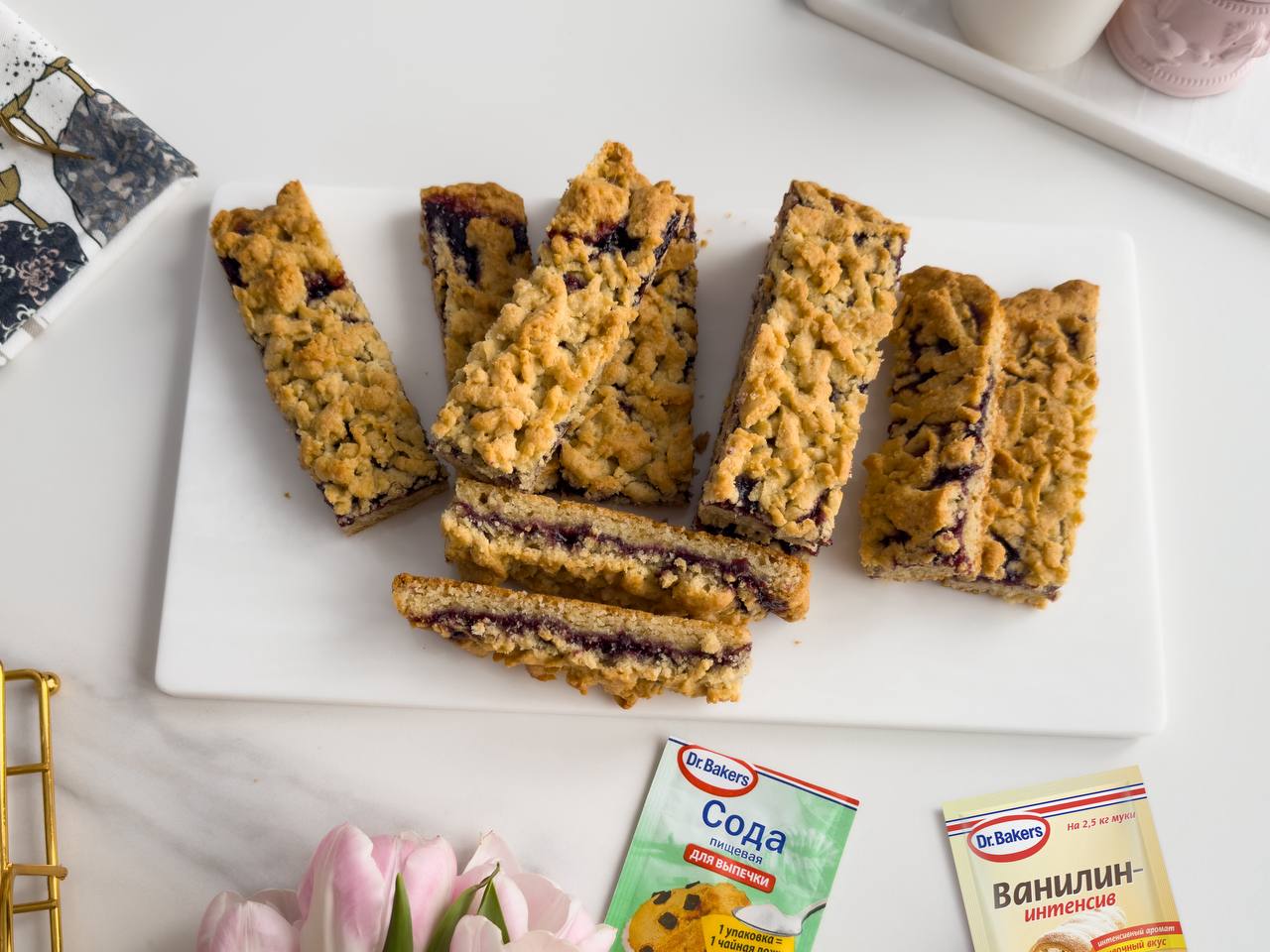 Фото рецепта печенье с тертым тестом и вареньем