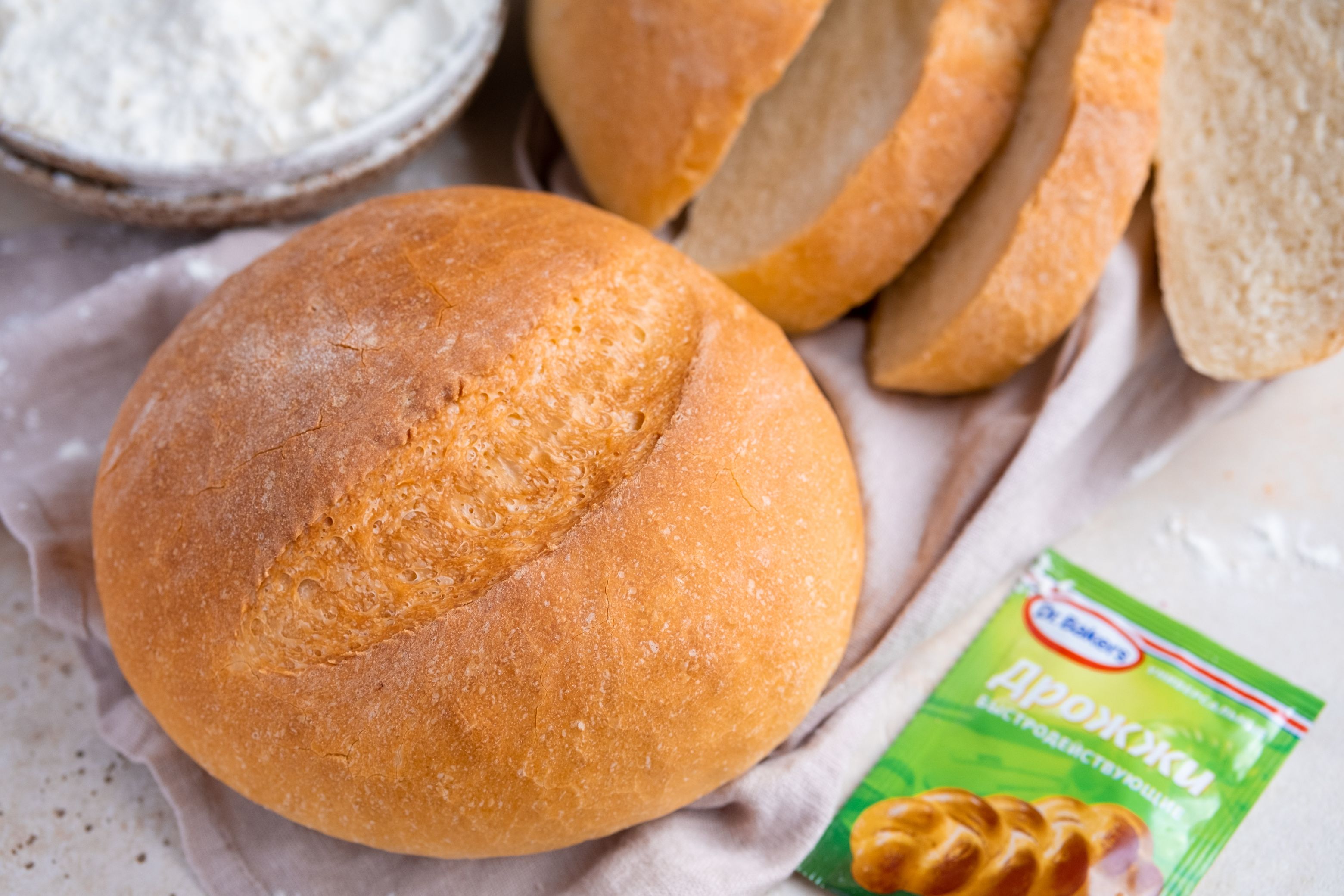 Фото рецепта домашний дрожжевой хлеб