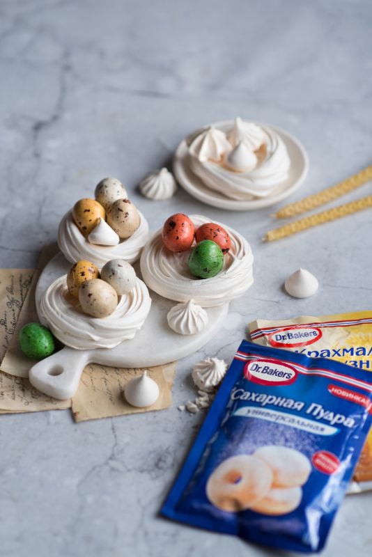 Фото рецепта меренговые гнёзда