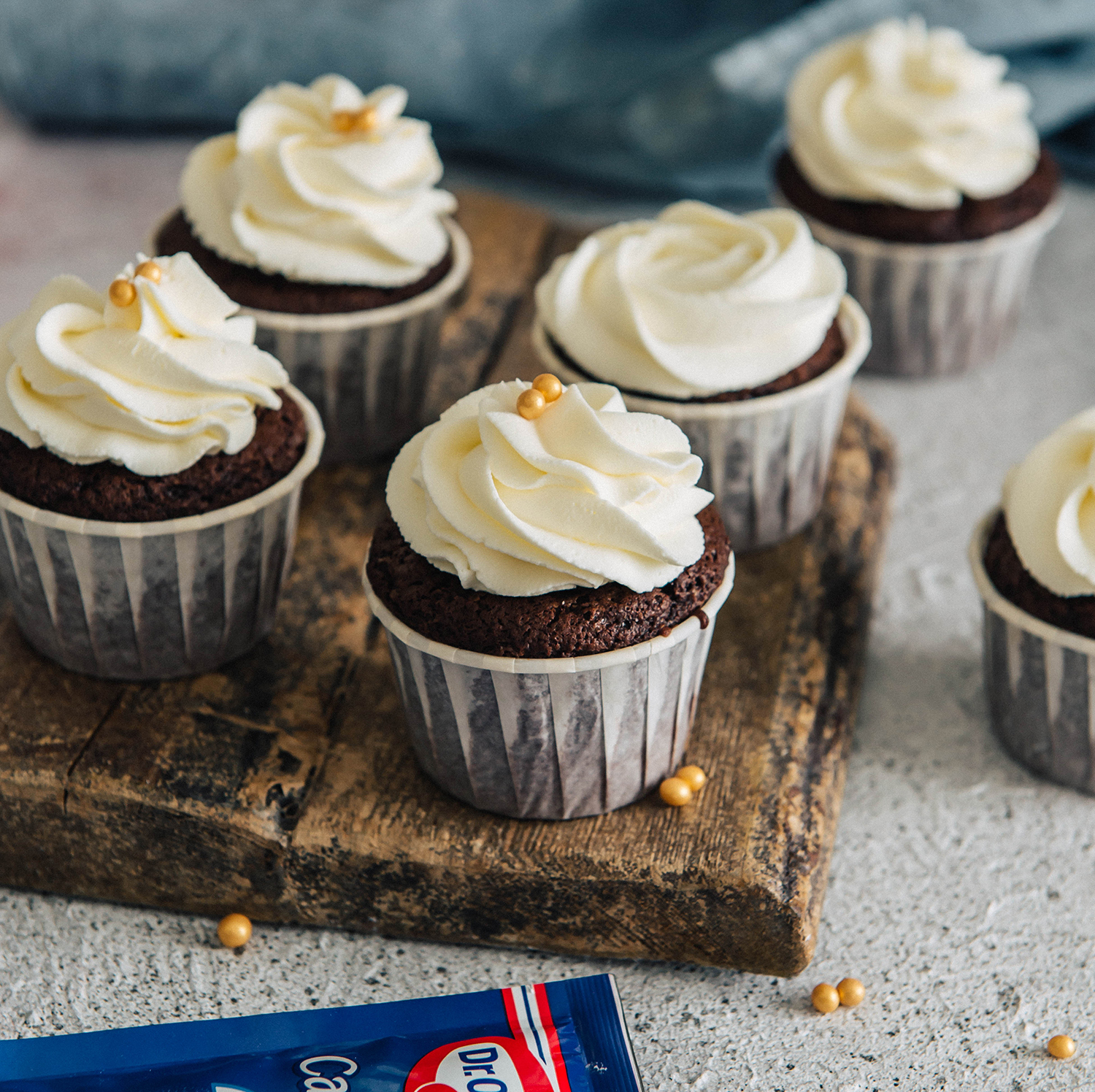 Фото рецепта шоколадные капкейки