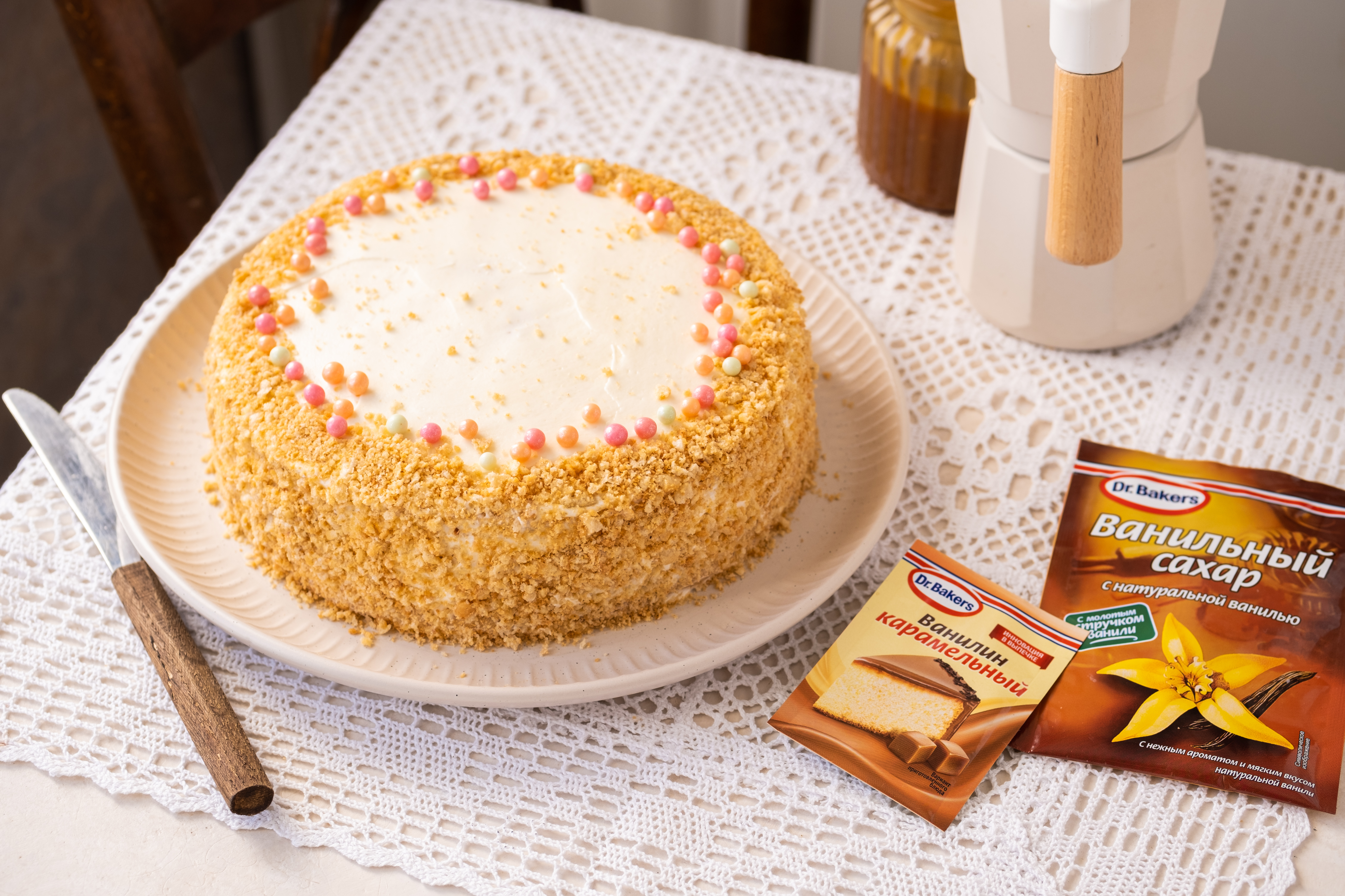 Фото рецепта заварной торт