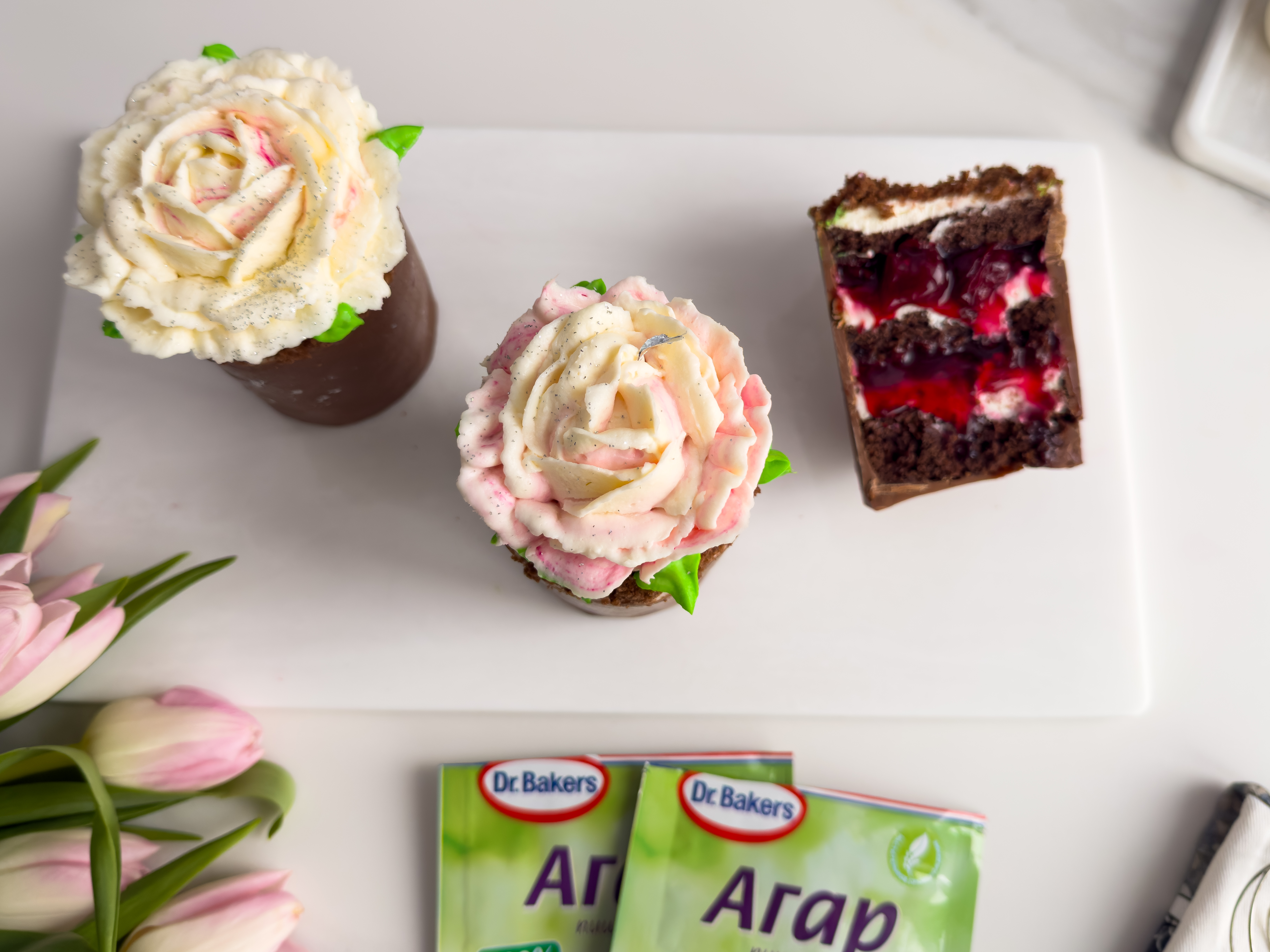 Фото рецепта десерт «любимый цветок мамы»