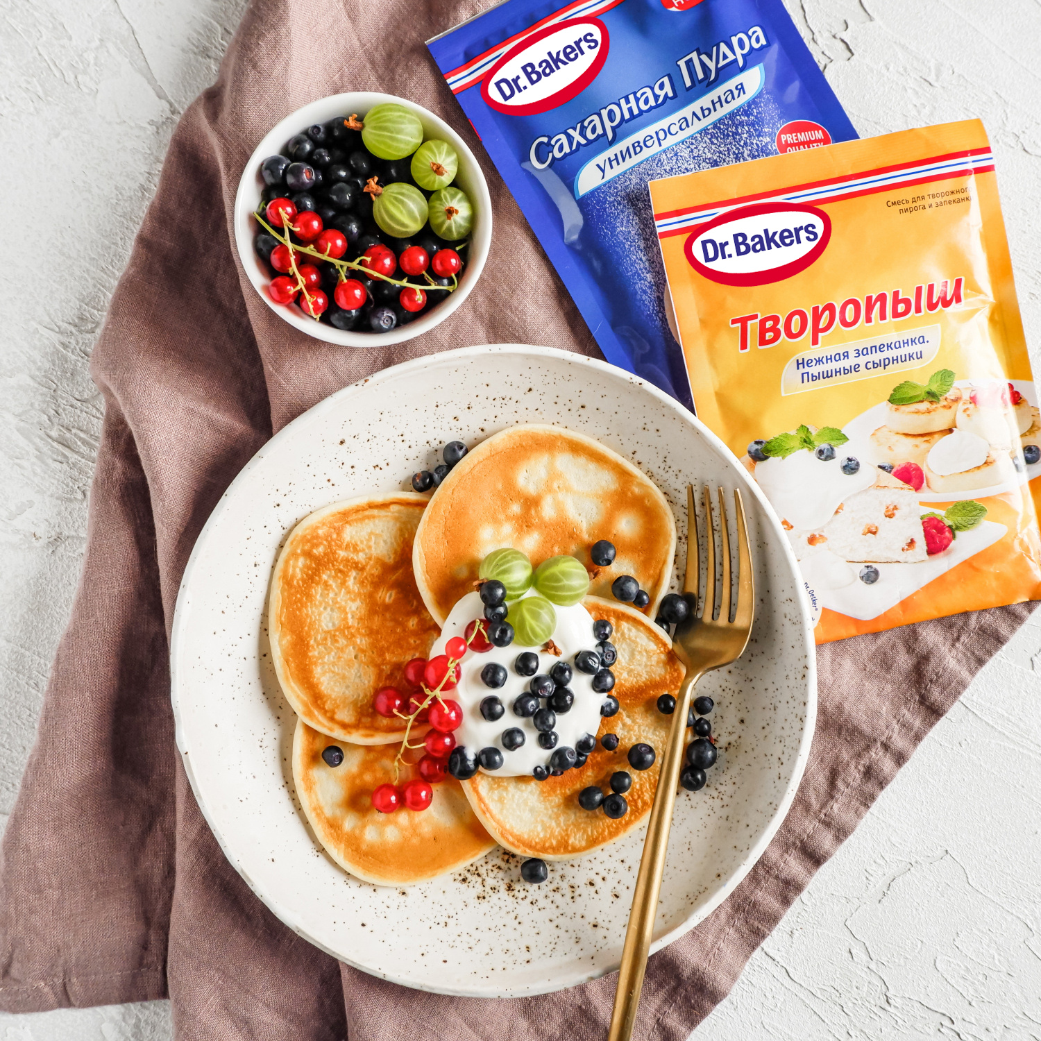 Фото рецепта творожные оладьи