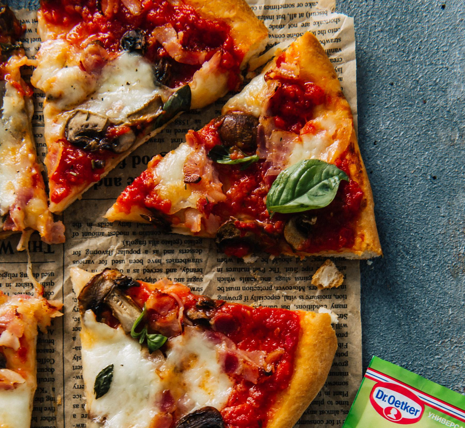 Фото рецепта пицца с грибами и беконом