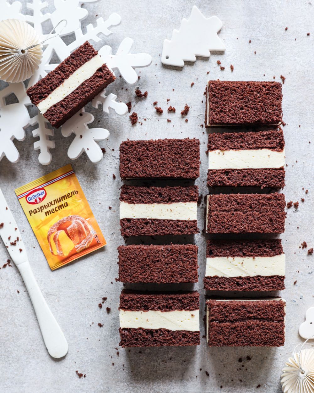 Фото рецепта пирожное "молочный ломтик"