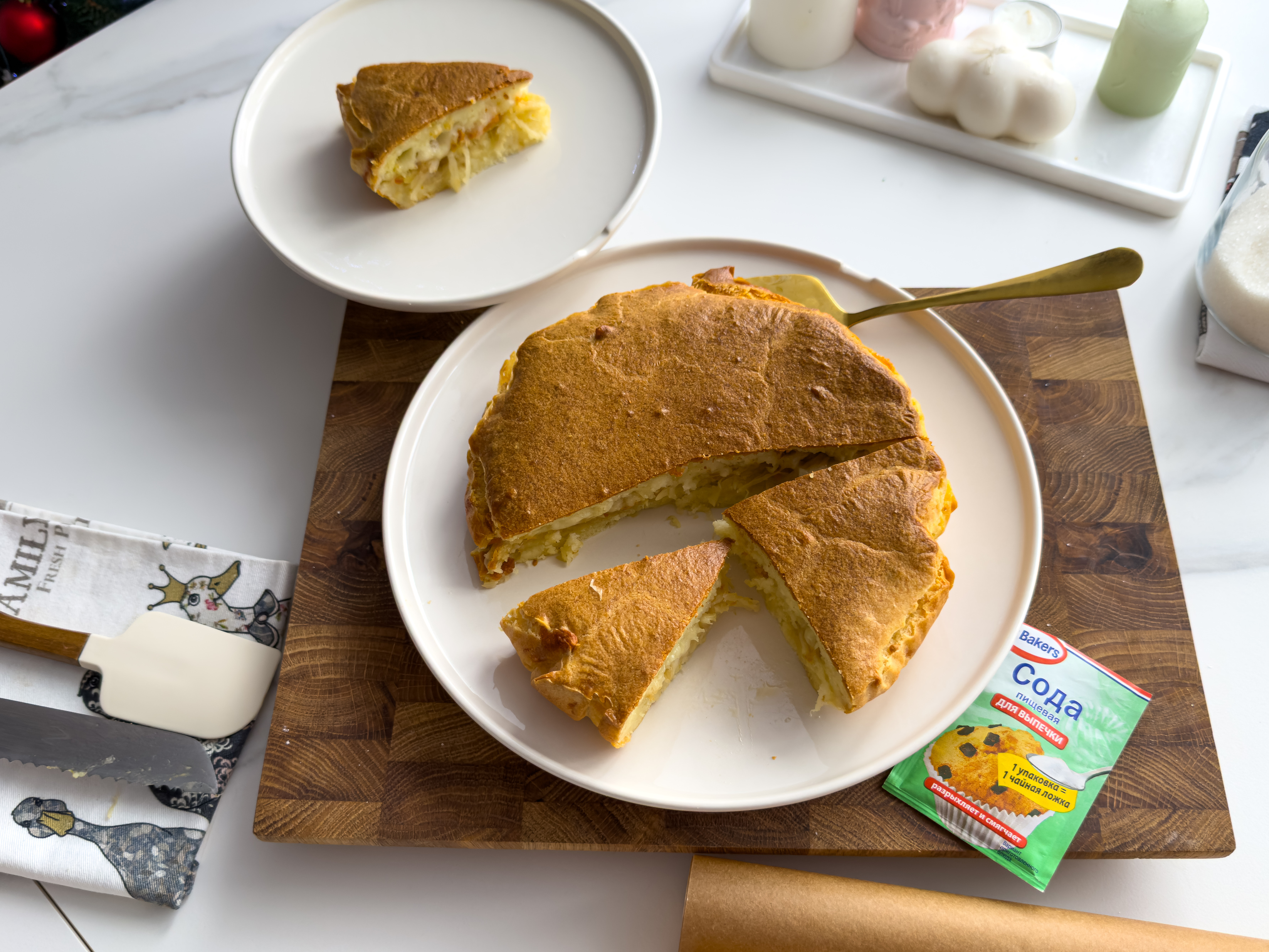 Фото рецепта пирог с капустой 