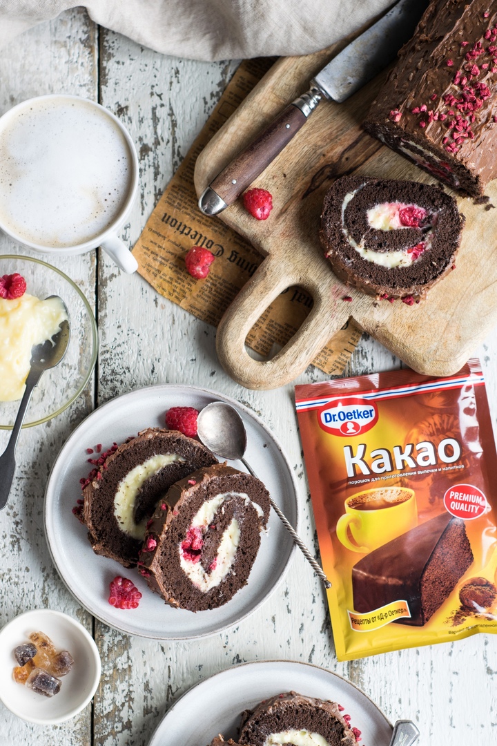 Вишнёвый торт с заварным кремом