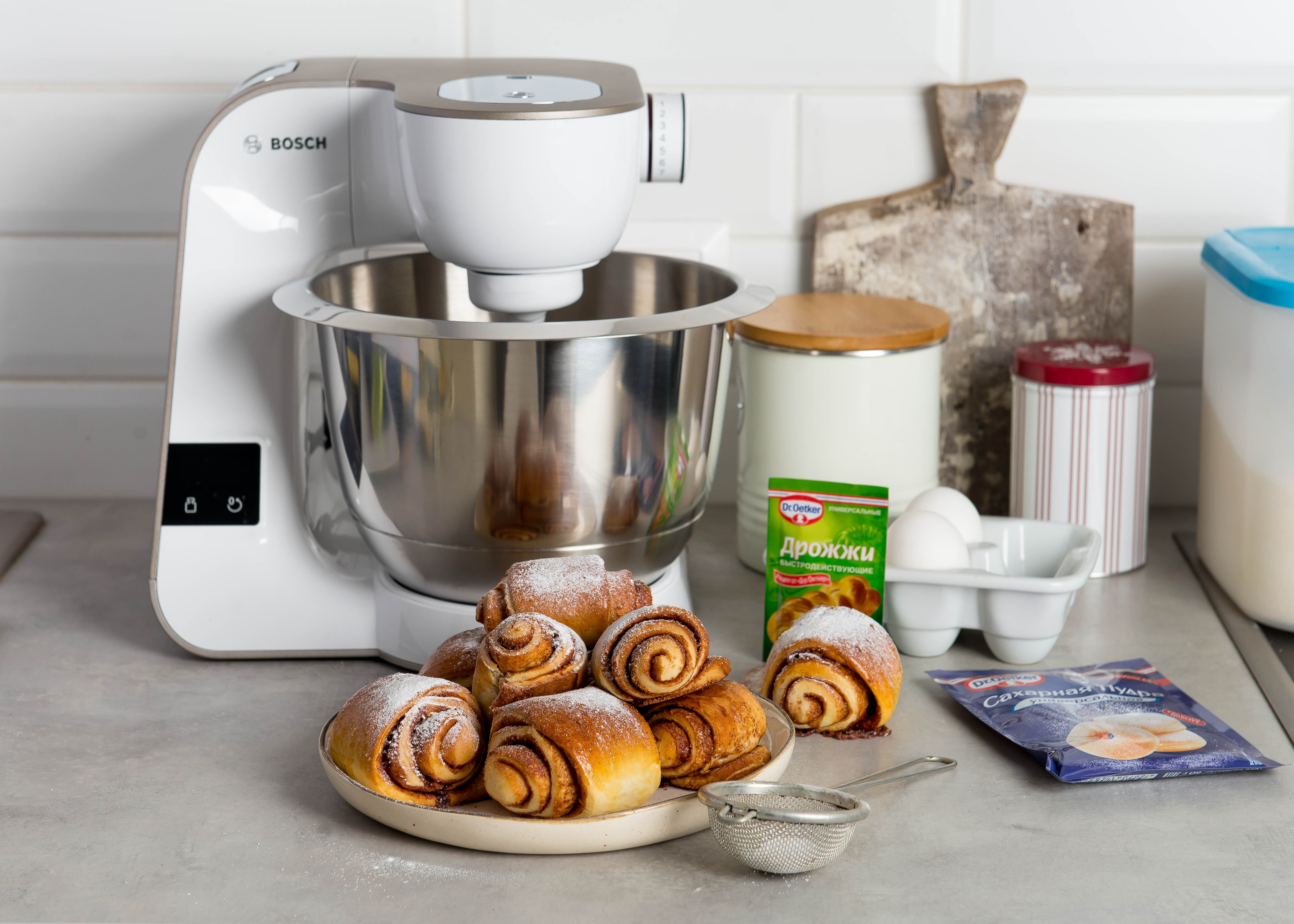 Фото рецепта булочки с корицей