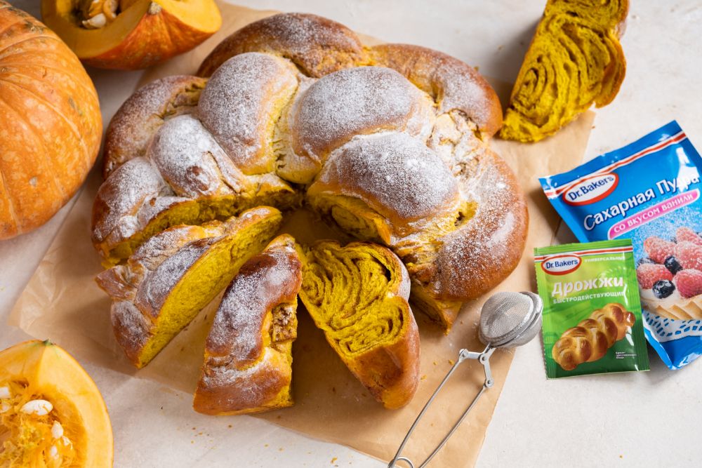 Фото рецепта тыквенная плетёнка