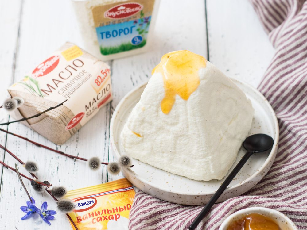 Фото рецепта пасха с абрикосовой начинкой