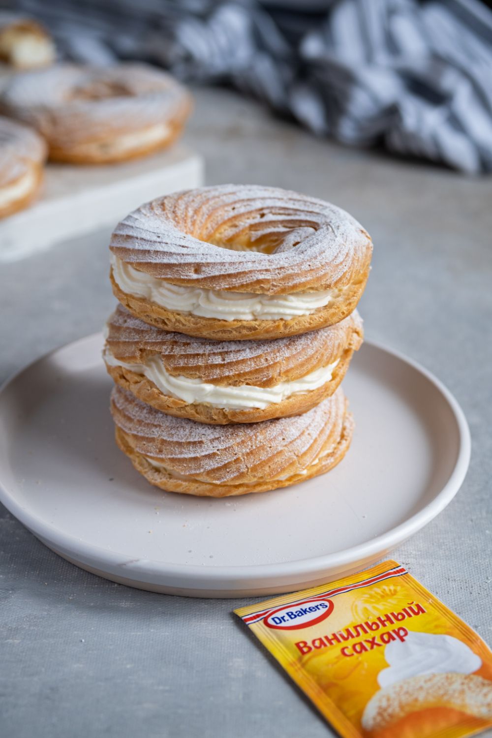 Фото рецепта заварные кольца с крем-чизом