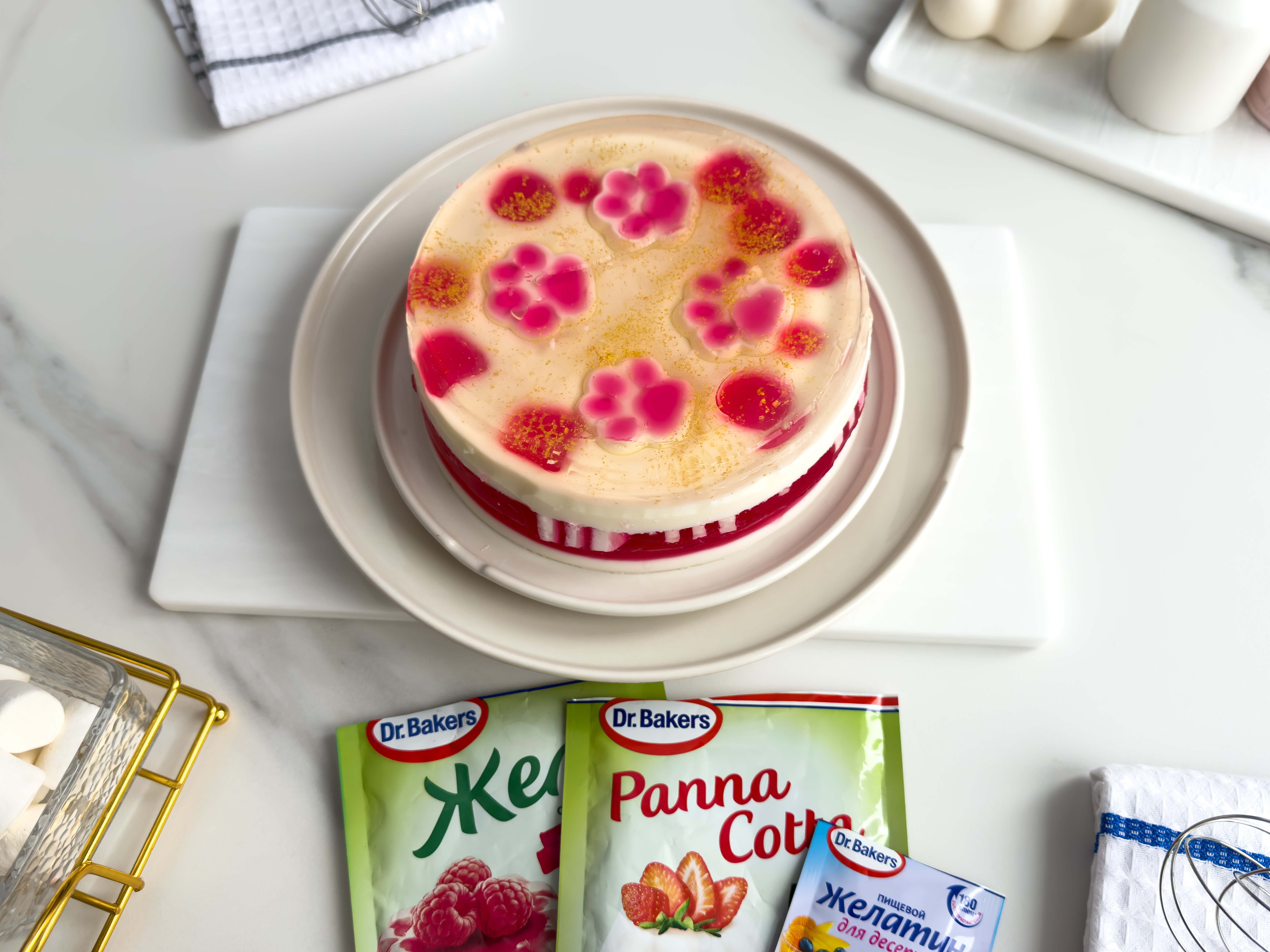 Фото рецепта трендовый желейный торт