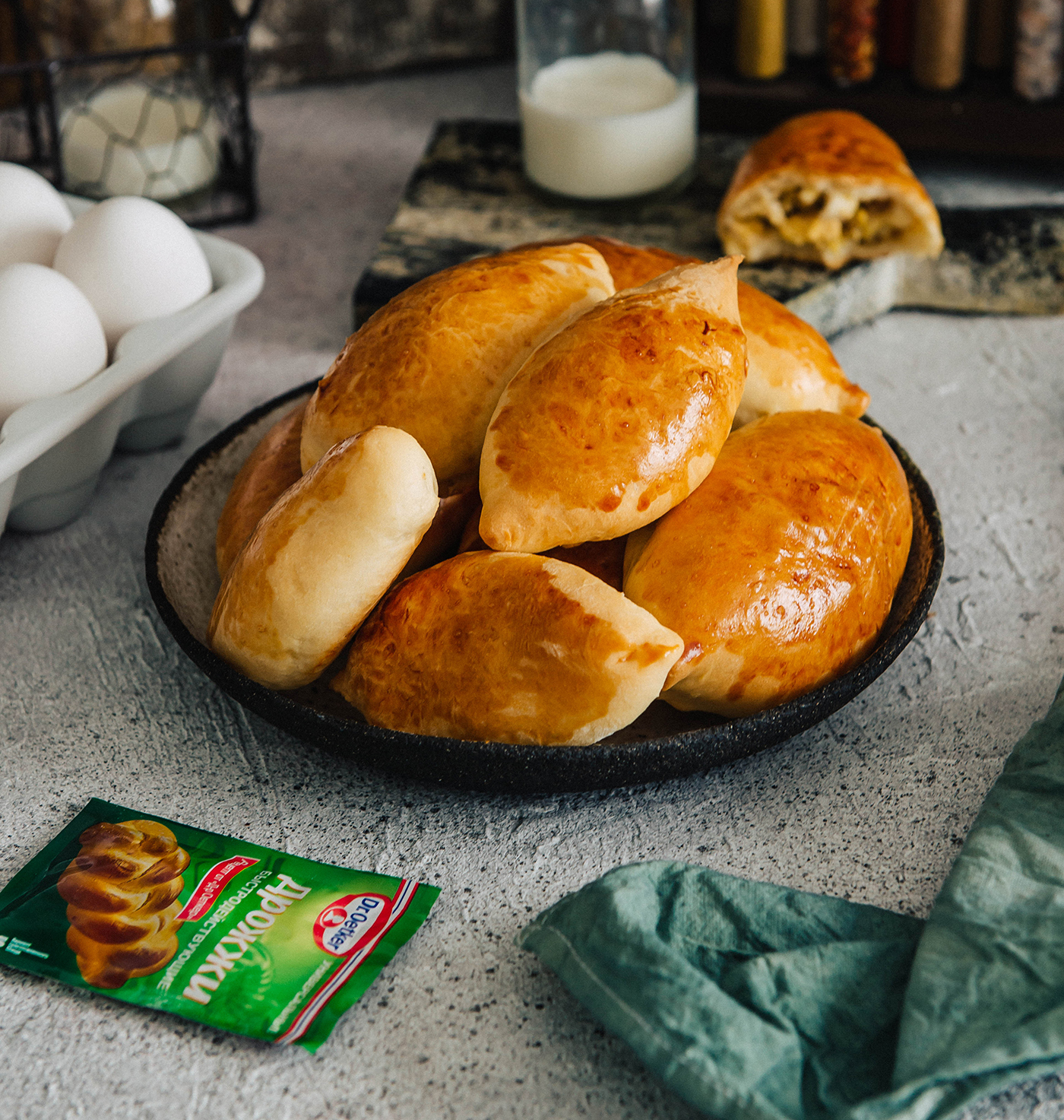 Фото рецепта пирожки с капустой