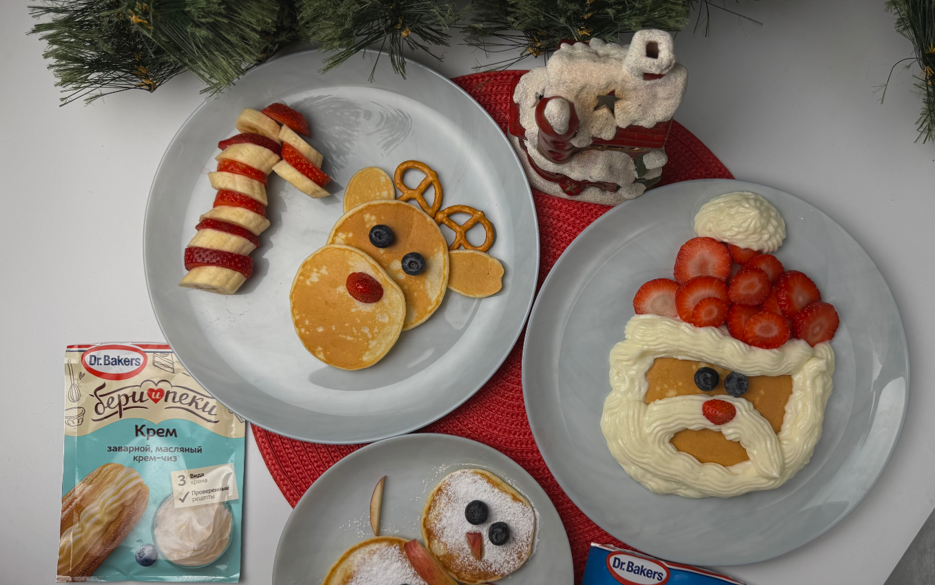 Фото рецепта панкейки с кремом