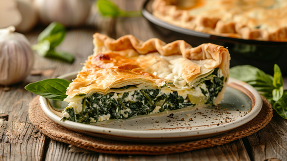 Пирог со шпинатом и сыром - фото