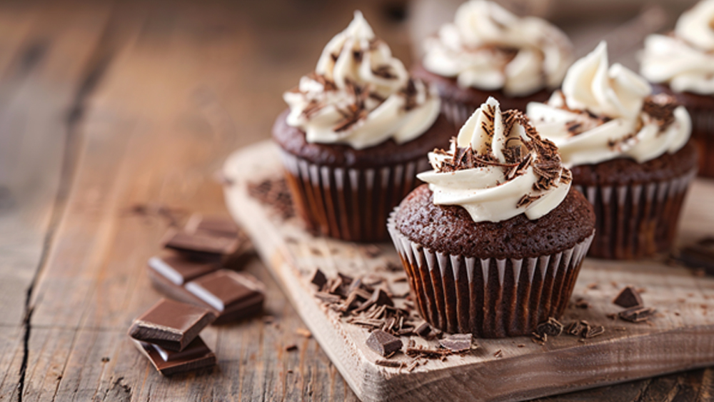Шоколадные капкейки - фото