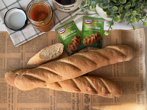 Вкусный французский багет на дрожжах