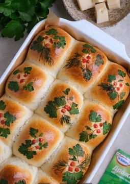 Булочки с сыром и зеленью