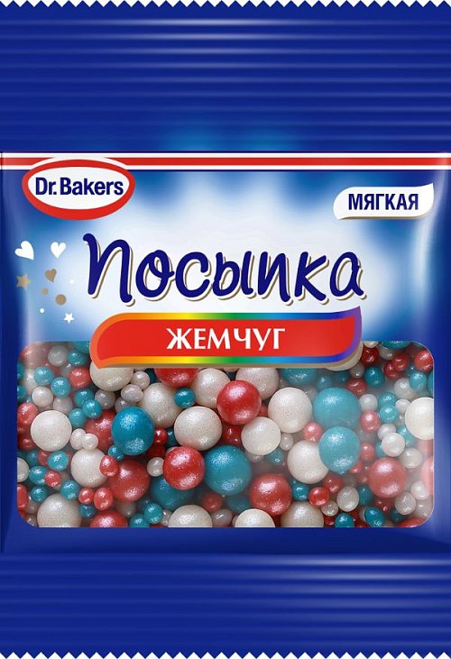 Посыпка Жемчуг цветной