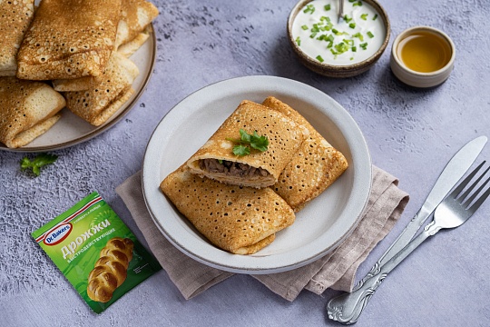 Блины с мясом