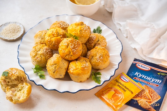 Маффины с ветчиной и сыром
