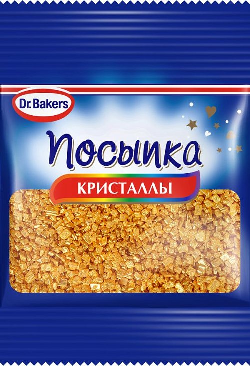 Посыпка Кристаллы золото