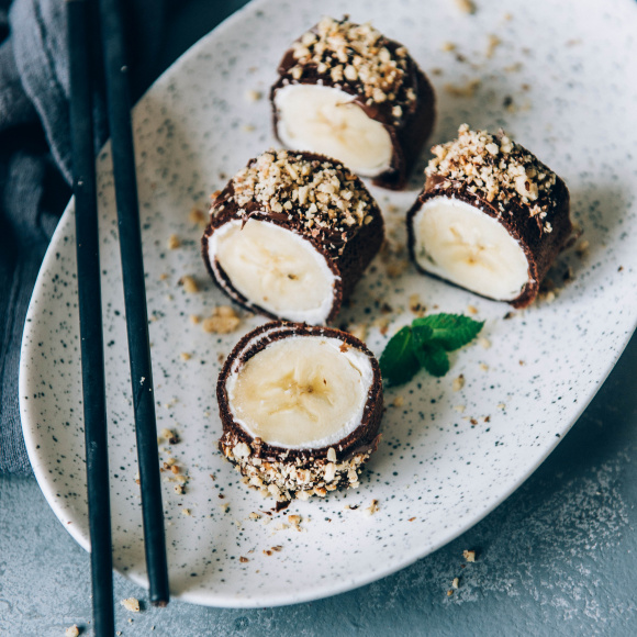 Фото рецепта шоколадные роллы